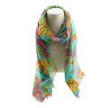 Long Style of Length and Printed Pattern Flower printed scarf